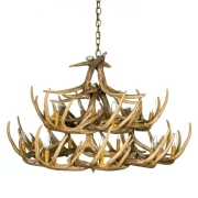 Whitetail Deer 6 Faux Antler Chandelier